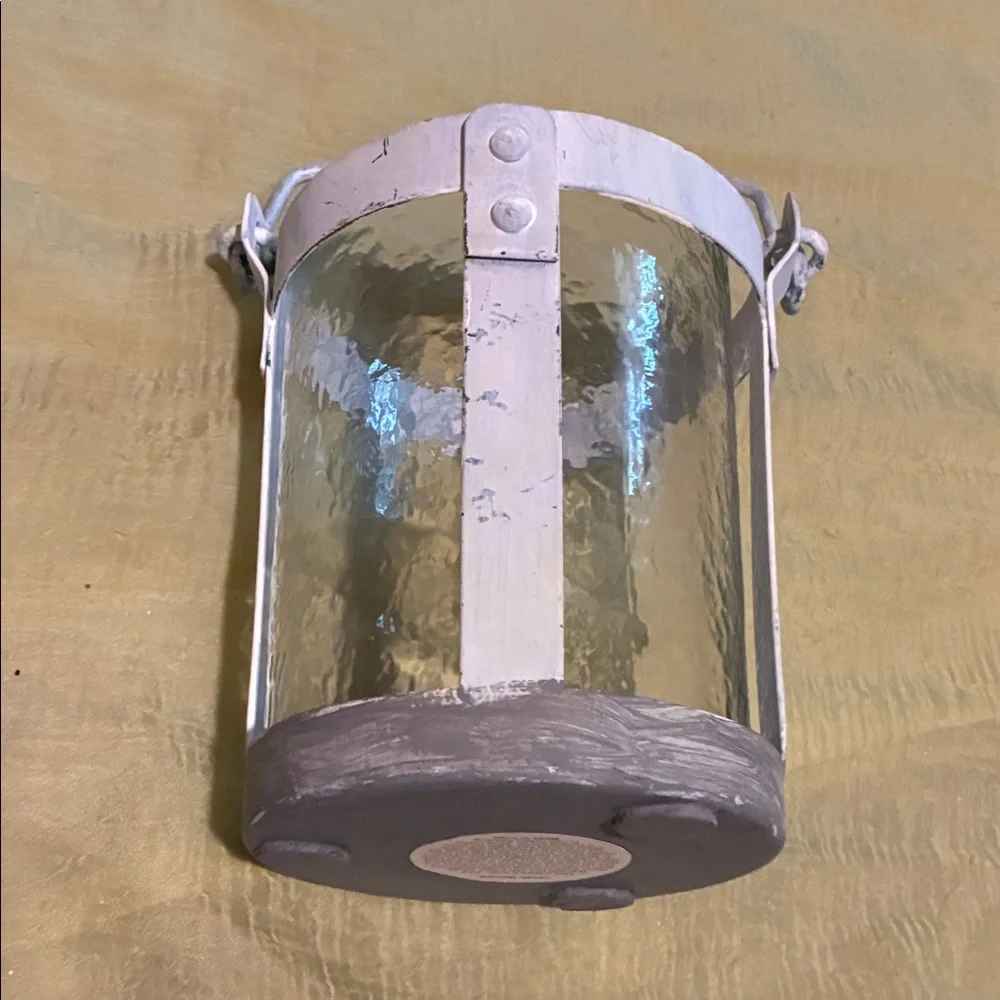 Chic Silver and Cream Lantern Duo